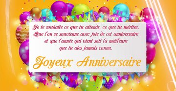 Aperçu de la carte : « Je te souhaite ce que tu attends, ce que tu mérites... »