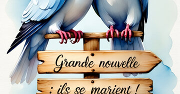 Aperçu de la carte : Grande nouvelle : ils se marient !