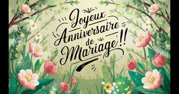 Aperçu de la carte : Joyeux Anniversaire de Mariage !!