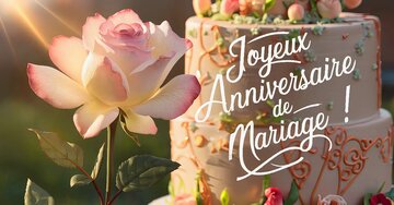 Aperçu de la carte : « Vœux de bonheur pour votre anniversaire de mariage... »