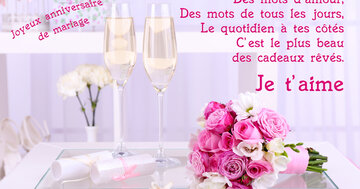 Aperçu de la carte : « Des mots d'amour, des mots de tous les jours, le quotidien à tes côtés... »