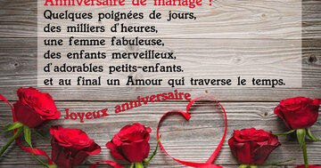 Aperçu de la carte : « Anniversaire de mariage : Quelques poignées de jours, des milliers d'heures, une femme fabuleuse... »