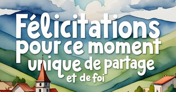 Aperçu de la carte : Félicitations pour ce moment unique de partage et de foi