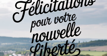 Aperçu de la carte : Félicitations pour votre nouvelle Liberté