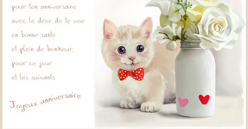 Aperçu de la carte : « Je t'envoie mes vœux de santé et de bonheur pour ton anniversaire et les... »