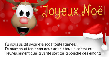Aperçu de la carte : « Tu nous as dit avoir été sage... mais tes parents disent le contraire... »