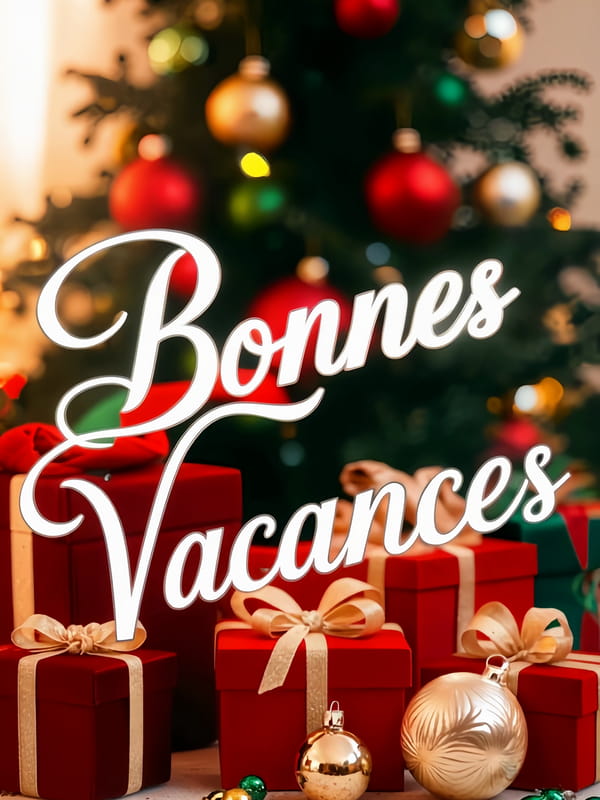 Carte Bonnes Vacances de Noël Gratuite à Envoyer - JolieCarte