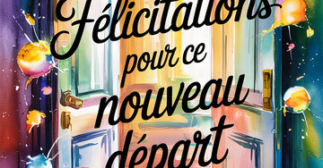 Aperçu de la carte : Félicitations pour ce nouveau départ