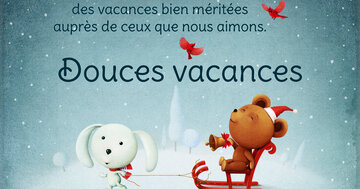Aperçu de la carte : « Qu'il est bon de partager des vacances bien méritées auprès de ceux que nous aimons... »
