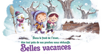 Aperçu de la carte : « Dans le froid de l'hiver, être tout près de nos proches nous réchauffe... »