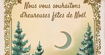 Aperçu de la carte : Nous vous souhaitons d'heureuses fêtes de Noël.