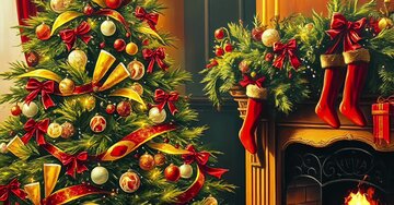 Aperçu de la carte : « Que ce Noël vous transporte dans le charme d'antan, où les lumières scintillent... »