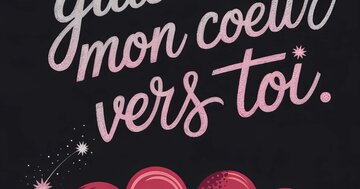 Aperçu de la carte : Les étoiles guident mon coeur vers toi.
