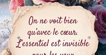 Aperçu de la carte : « On ne voit bien qu'avec le cœur... »