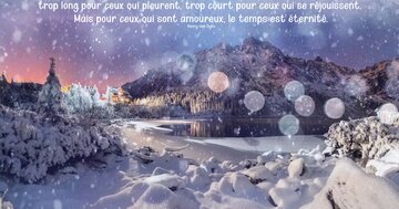 Aperçu de la carte : « Pour ceux qui sont amoureux, le temps est éternité... »