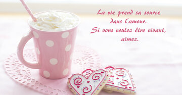 Aperçu de la carte : « La vie prend sa source dans l'amour... »