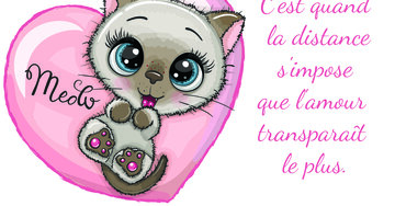 Aperçu de la carte : C'est quand
 la distance
 s'impose 
que l'amour 
transparaît 
le plus.