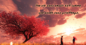 Aperçu de la carte : Une vie sans amour est comme une année sans printemps.