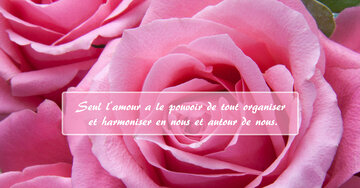 Aperçu de la carte : « Seul l'amour a le pouvoir de tout organiser et harmoniser... »