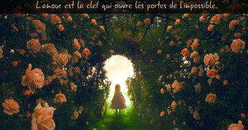 Aperçu de la carte : L'amour est la clef qui ouvre les portes de l'impossible.