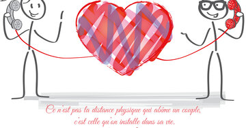 Aperçu de la carte : « Ce n'est pas la distance physique qui abîme un couple, c'est celle... »