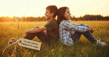 Aperçu de la carte : « Les amis sont des compagnons de voyage qui nous aident à avancer... »