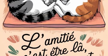 Aperçu de la carte : L'amitié c'est être là, tout simplement