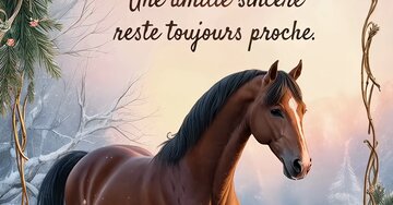 Aperçu de la carte : « La distance éloigne les corps, mais jamais les âmes. Une amitié sincère... »