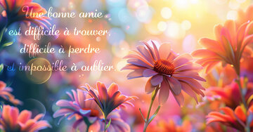 Aperçu de la carte : « Une bonne amie est difficile à trouver, à perdre et impossible à oublier... »