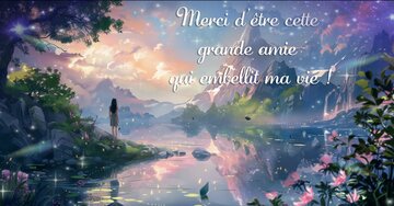 Aperçu de la carte : Merci d’être cette grande amie qui embellit ma vie !