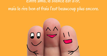 Aperçu de la carte : « Entre amis, le silence est d'or, mais le rire... »