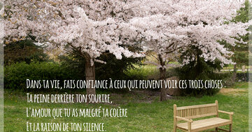 Aperçu de la carte : « Dans ta vie, fais confiance à ceux qui peuvent voir ta peine, ton amour... »