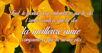 Aperçu de la carte : « La meilleure amie comprend ce que tu ne dis pas... »