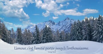 Aperçu de la carte : L'amour, c'est l'amitié portée jusqu'à l'enthousiasme.