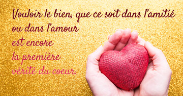 Aperçu de la carte : « L'essence de l'amitié et de l'amour est de vouloir le bien de l'autre... »