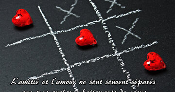 Aperçu de la carte : « L'amitié et l'amour ne sont souvent séparés... »