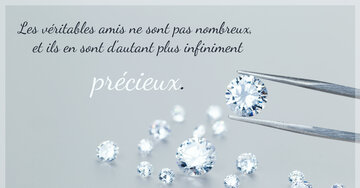 Aperçu de la carte : « Les véritables amis sont rares et infiniment précieux... »