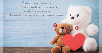 Aperçu de la carte : « Seuls les vrais amis laissent une empreinte sur nos cœurs... »