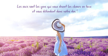 Aperçu de la carte : « Les amis sont les gens qui vous disent les choses en face... »