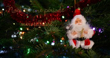 Aperçu de la carte : « Je te souhaite joie, bonheur et retrouvailles en famille pour ce merveilleux Noël... »