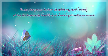 Aperçu de la carte : « Un des plus grands bonheurs de cette vie, c'est l'amitié... »