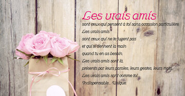 Aperçu de la carte : « Les vrais amis sont ceux qui pensent à toi sans occasion particulière... »