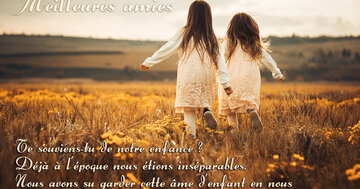Aperçu de la carte : « Te souviens-tu de notre enfance ? Déjà à l'époque nous étions inséparables... »