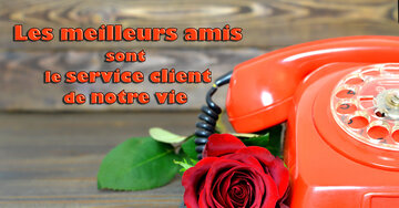 Aperçu de la carte : Les meilleurs amis
sont 
le service client
de notre vie