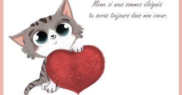 Aperçu de la carte : « Même si nous sommes éloignés... »