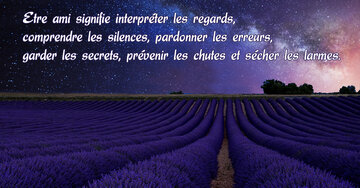 Aperçu de la carte : « Être ami signifie interpréter les regards, comprendre les silences, pardonner les erreurs... »