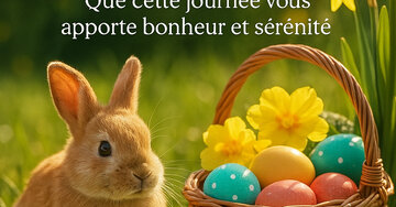Aperçu de la carte : Joyeuses Pâques  
Que cette journée vous apporte bonheur et sérénité