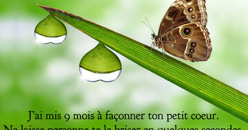 Aperçu de la carte : « J'ai mis 9 mois à façonner ton petit coeur... »