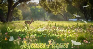 Aperçu de la carte : « Que cette belle fête de Pâques soit le début d'une saison remplie de bonheur... »