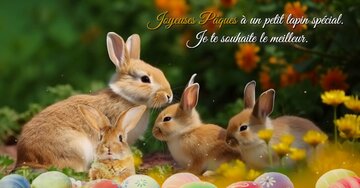 Aperçu de la carte : « Joyeuses Pâques à un petit lapin spécial... »